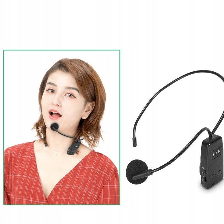 Wireless UHF Headset Microphone 2pcs – Receiver, 2,4GHz, Plug-and-Play