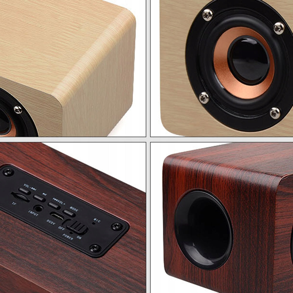 Wireless Wooden Speaker with High Definition Bass in Yellow Model other