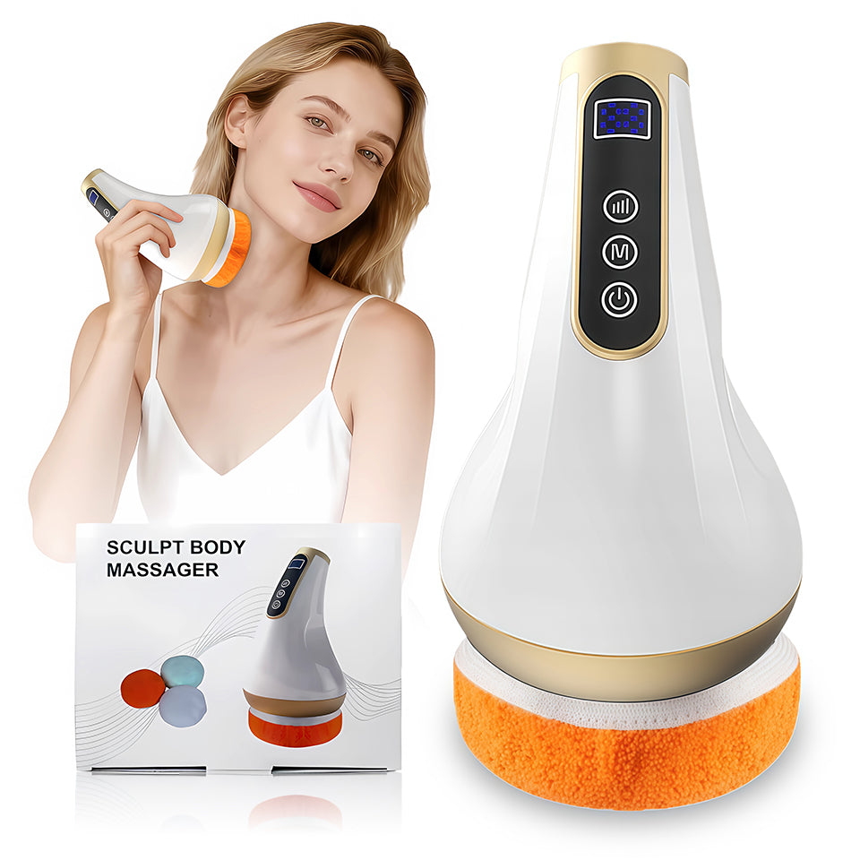 Wireless anti-cellulite massager 12 LCD modes 3 heads, home