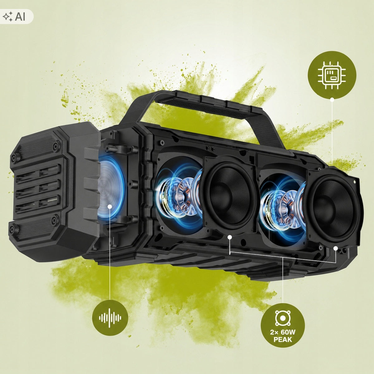 Wireless bluetooth party speaker powerful bass ipx6 tws 120w tomproad k30 Manufacturer code LPNIC000309865