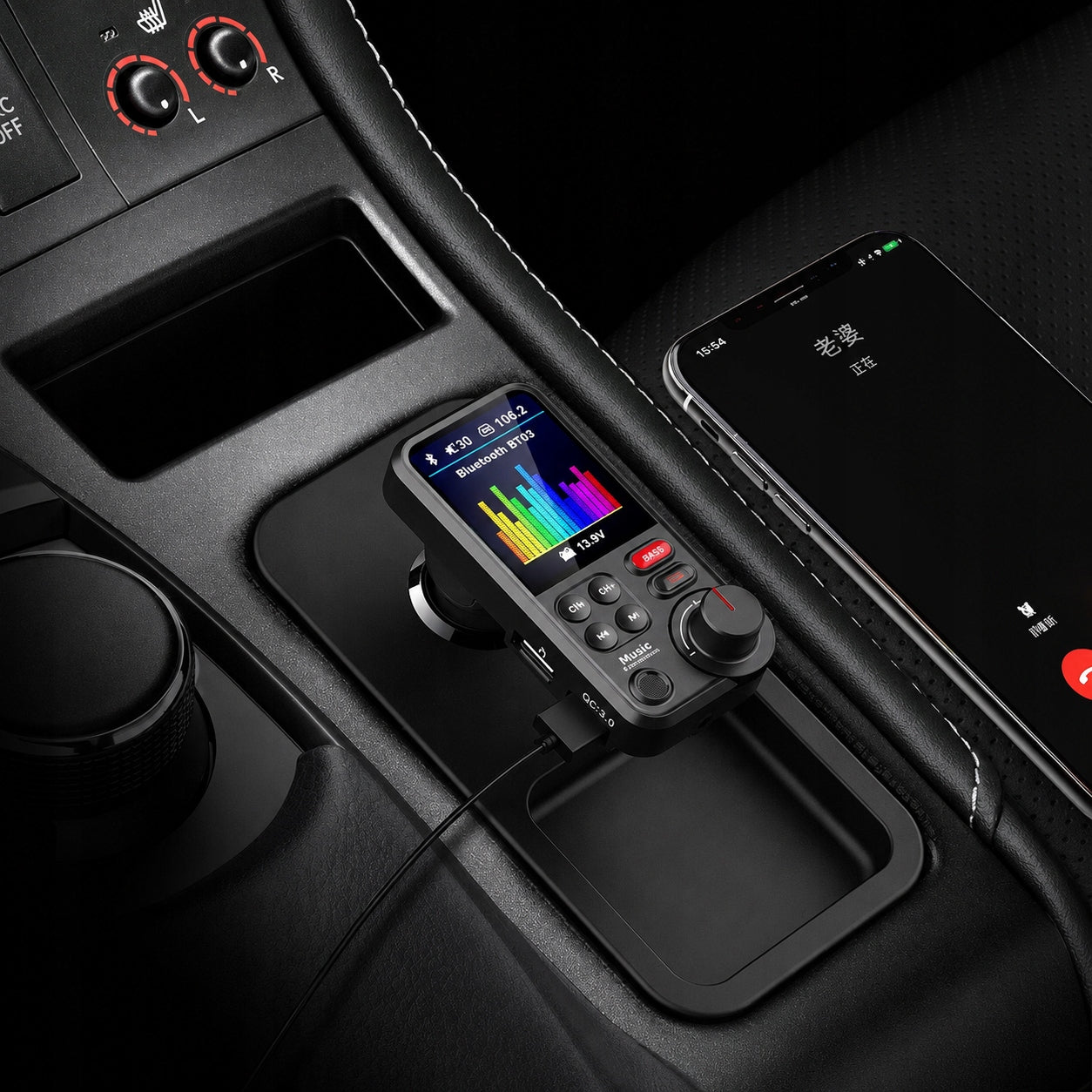 Wireless car transmitter MP3 MP4 player FMT-93BT Packaging status original
