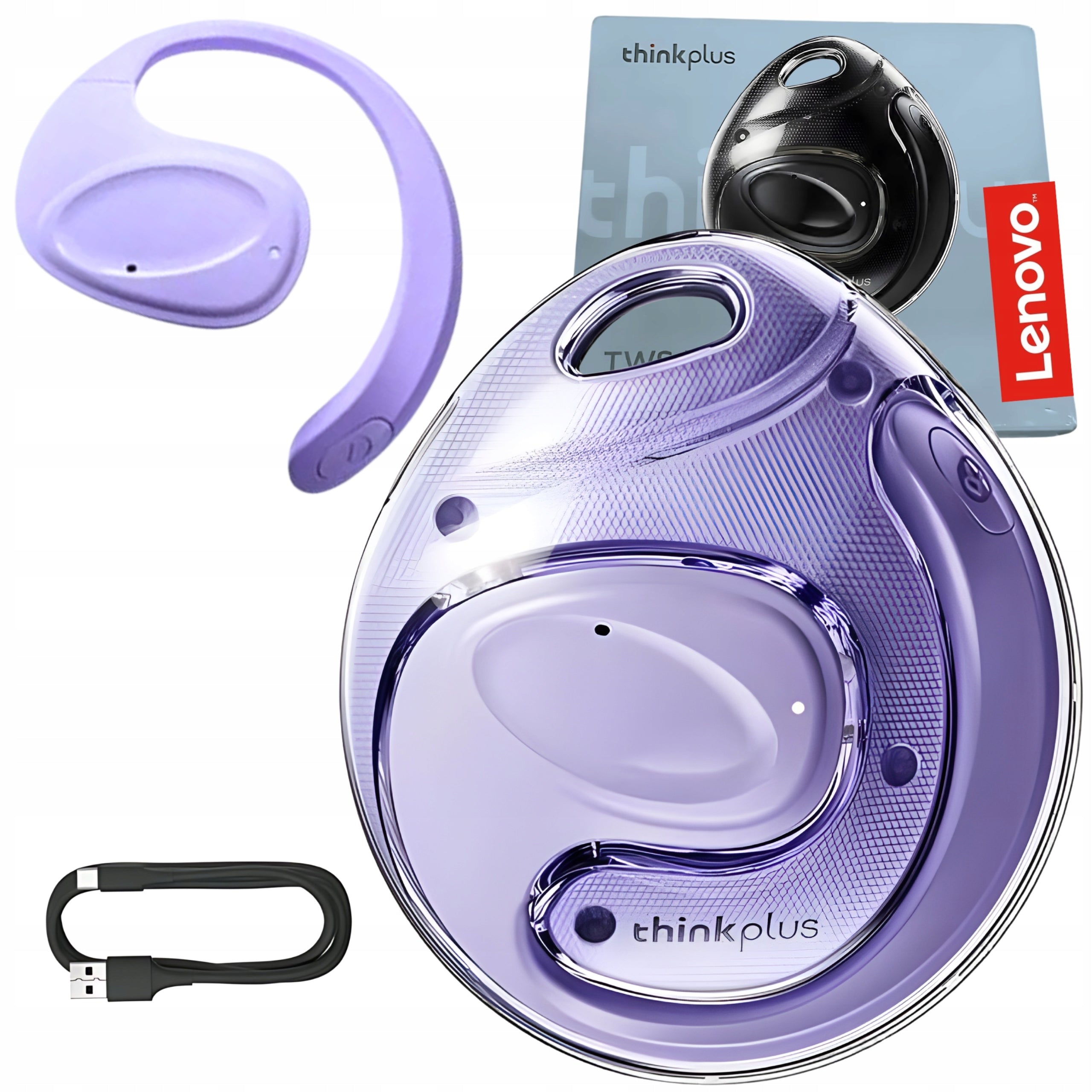 Wireless earbuds Lenovo X15 Pro purple Bluetooth 5.4