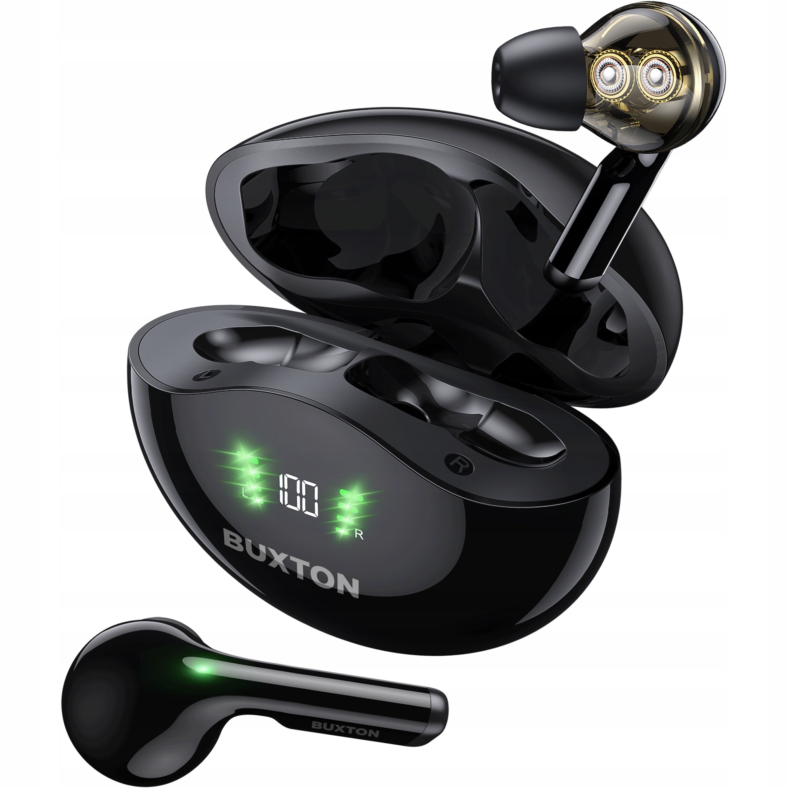 Wireless headphones Buxton BTW5800 TWS Bluetooth rechargeable IPX6 battery QUALITY