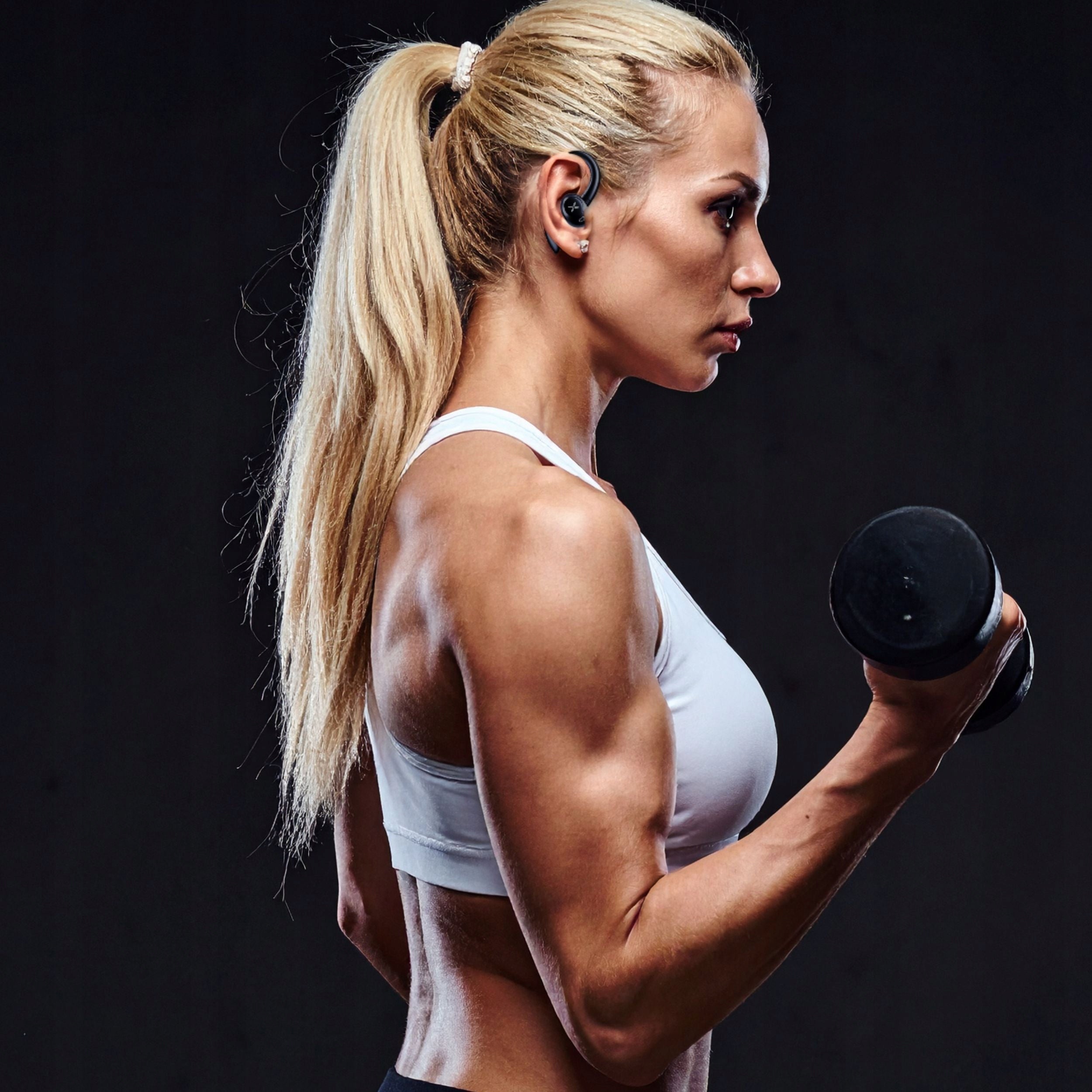 Wireless headphones TWS behind-the-ear sports Manta RYTMO Sport 2 MATWS012BK Manufacturer code Słuchawki Bezprzewodowe Sportowe MTWS012BK
