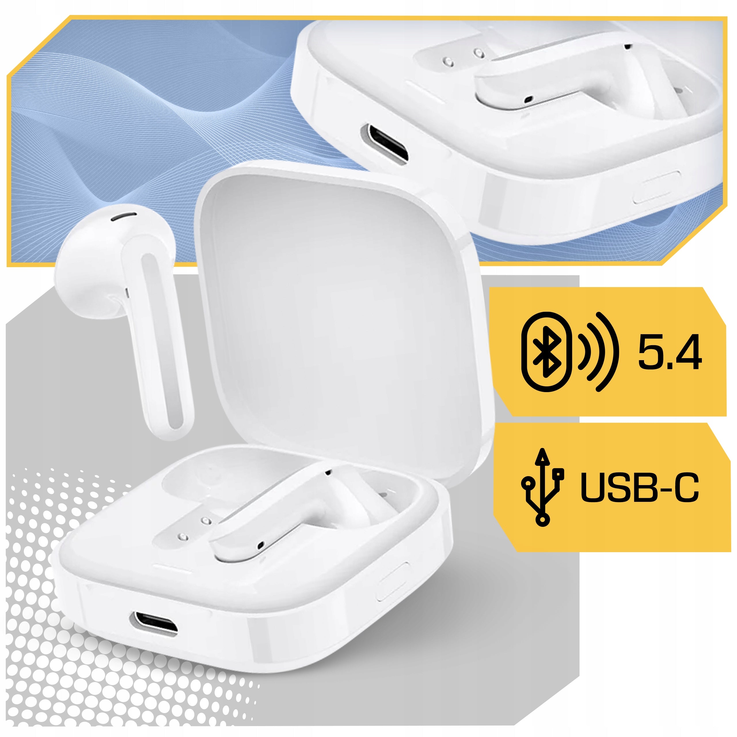 Wireless headphones white XIAOMI EARBUDS AIR4 for Bluetooth 5.4 Manufacturer code Słuchawki bezprzewodowe białe do telefonu