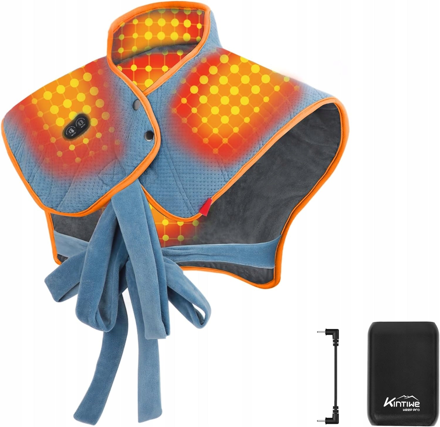 Wireless heating mat for neck and shoulders 12V massage 15000mAh