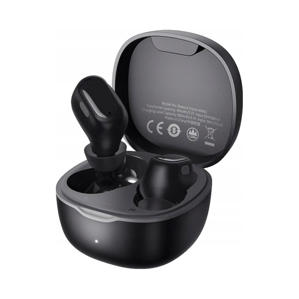 Wireless in-ear headphones Baseus Bowie WM01 Bluetooth 5.3 black Manufacturer code NGWM01-01
