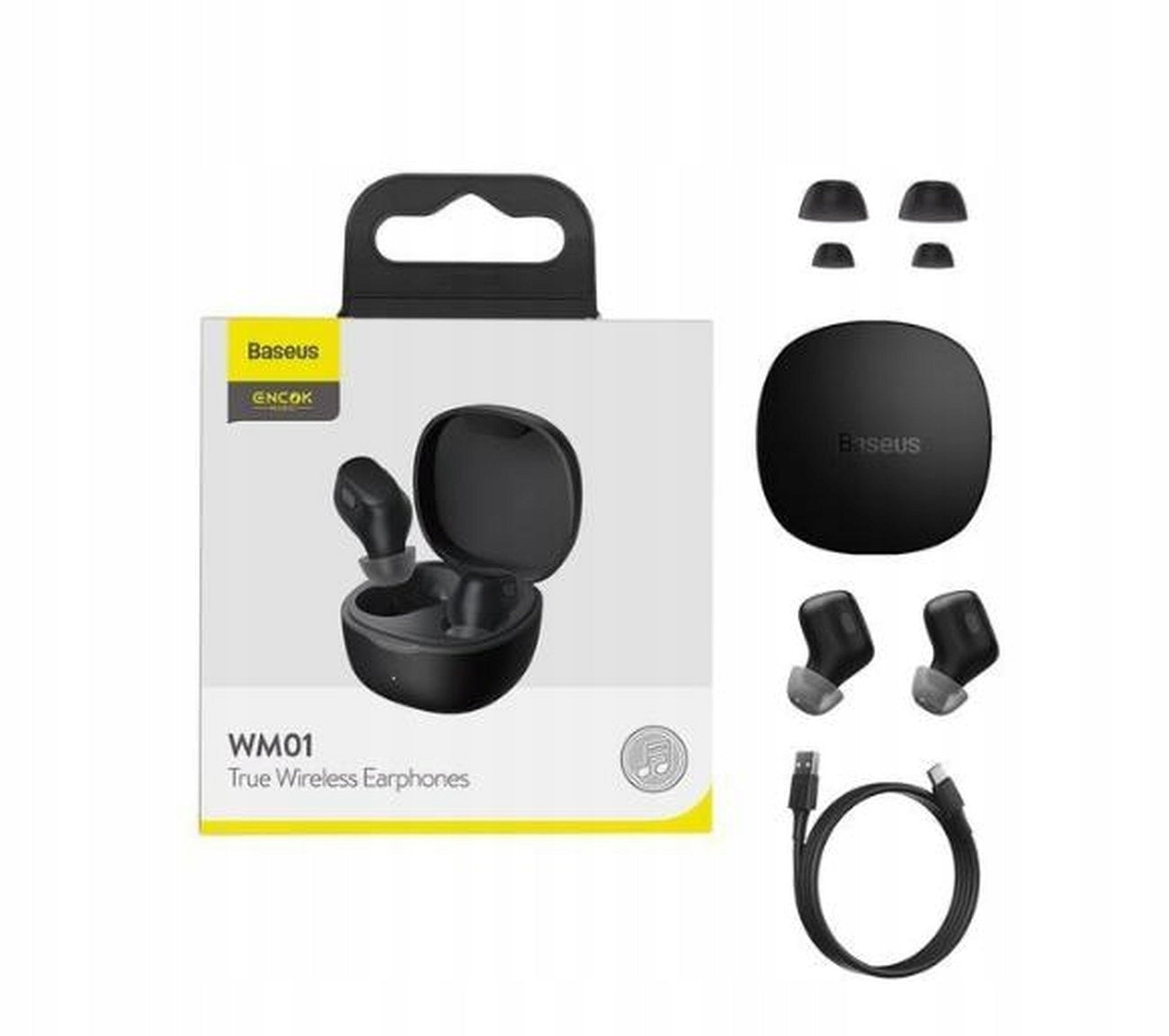 Wireless in-ear headphones Baseus Bowie WM01 Bluetooth 5.3 black