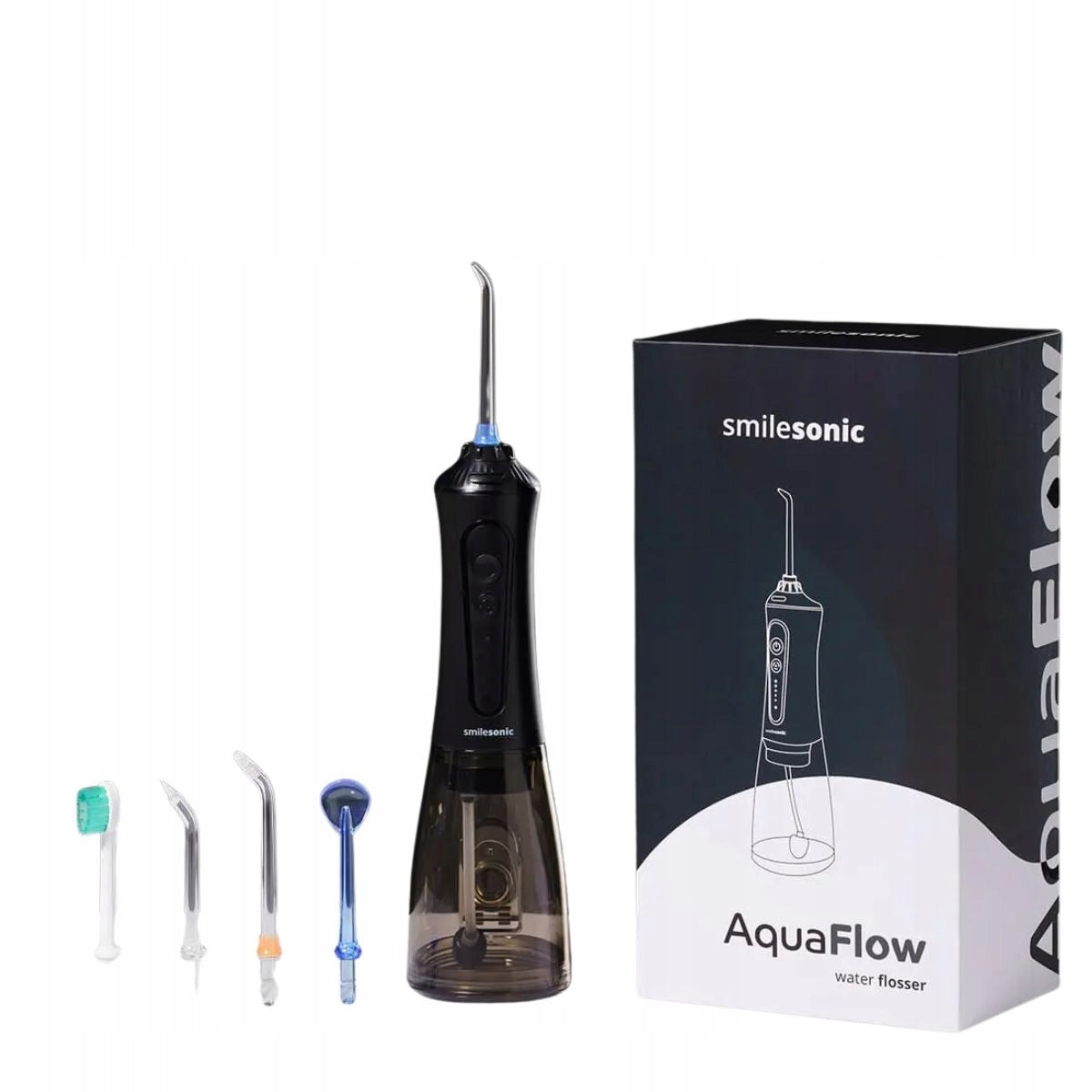 Wireless irrigator SMILESONIC Aquaflow Black 300 ml Manufacturer code 5903933063287