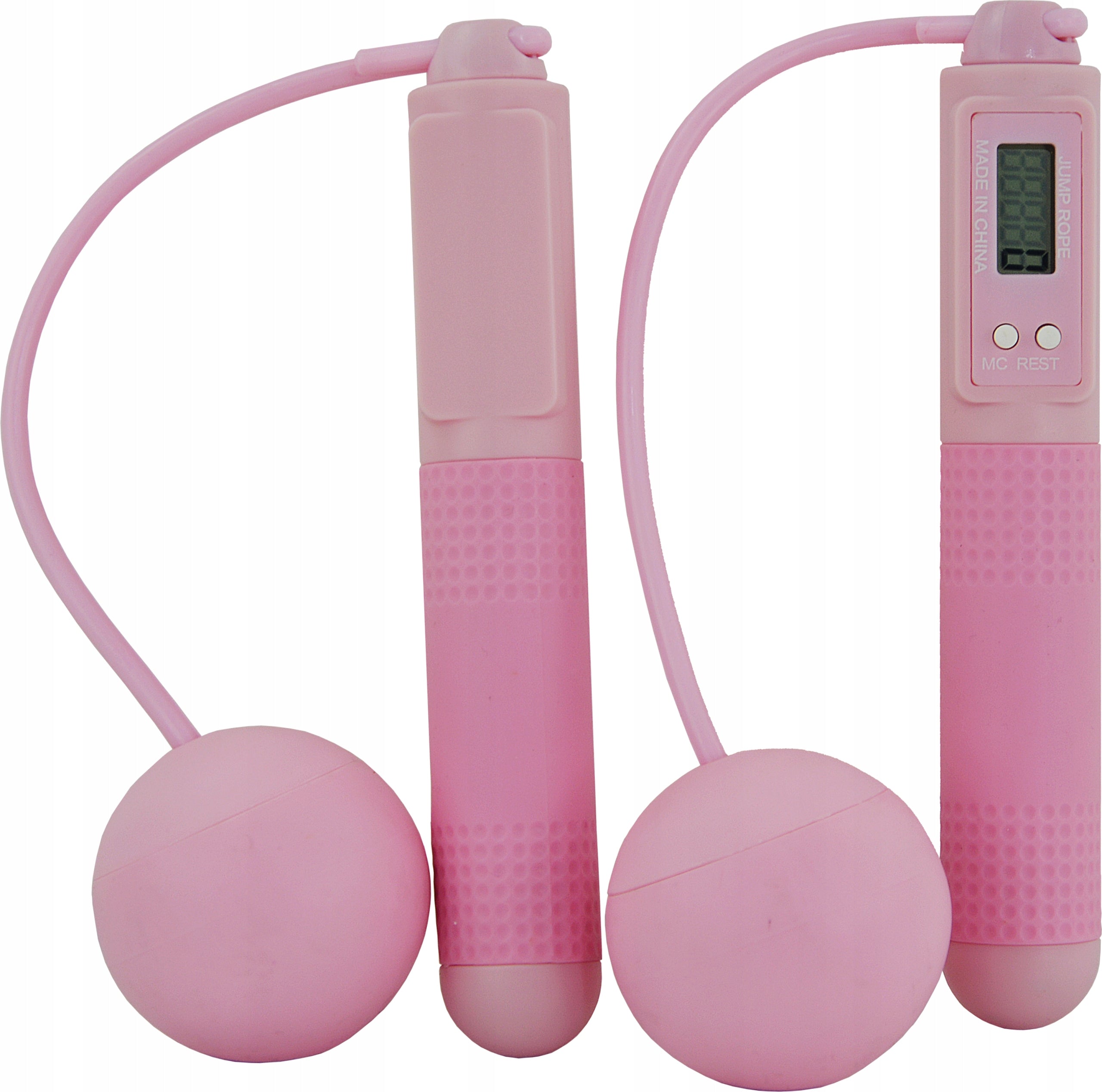 Wireless jump rope with counter and load balls pink