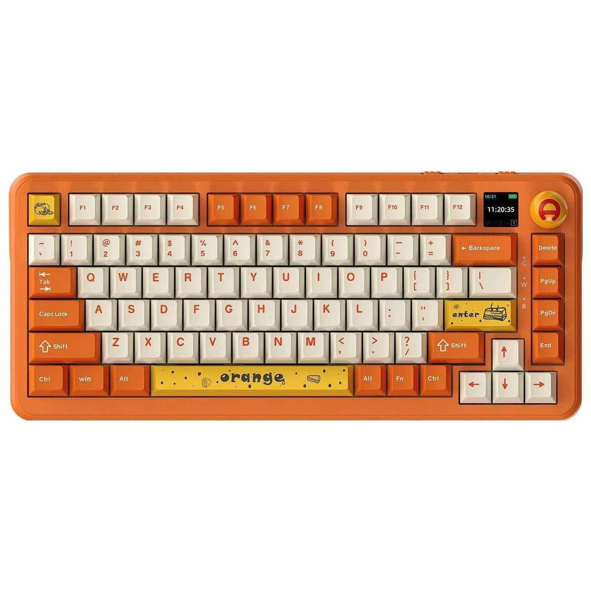 Wireless keyboard AK820 MAX Avocado Switch Orange White RGB screen Packaging status original