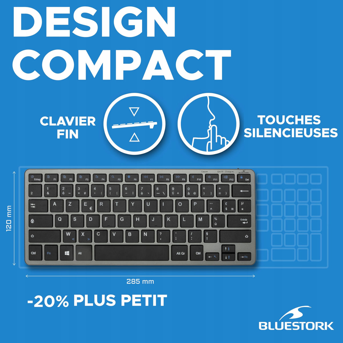 Wireless keyboard BLUESTORK KB Mini R Manufacturer code 000000