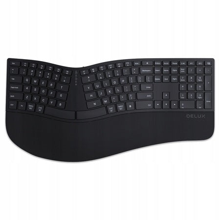 Wireless keyboard Ergonomic GM909 Delux Bluetooth USB black