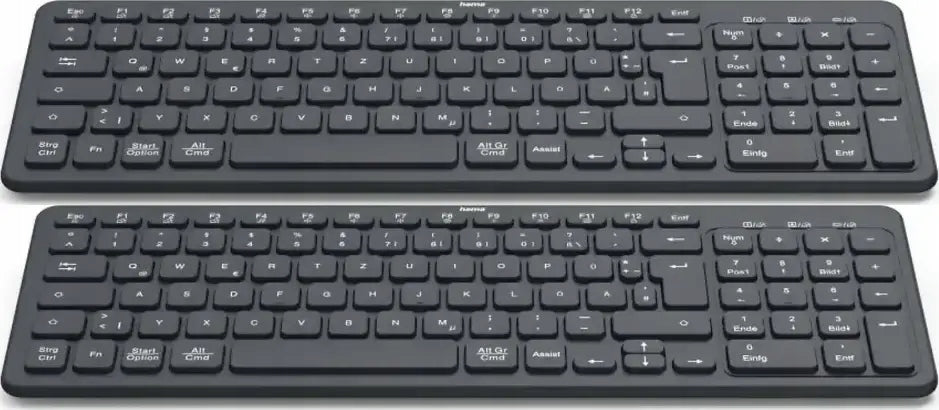 Wireless keyboard Hama WK-300, Multi-Device, AI, black x 2 PCS