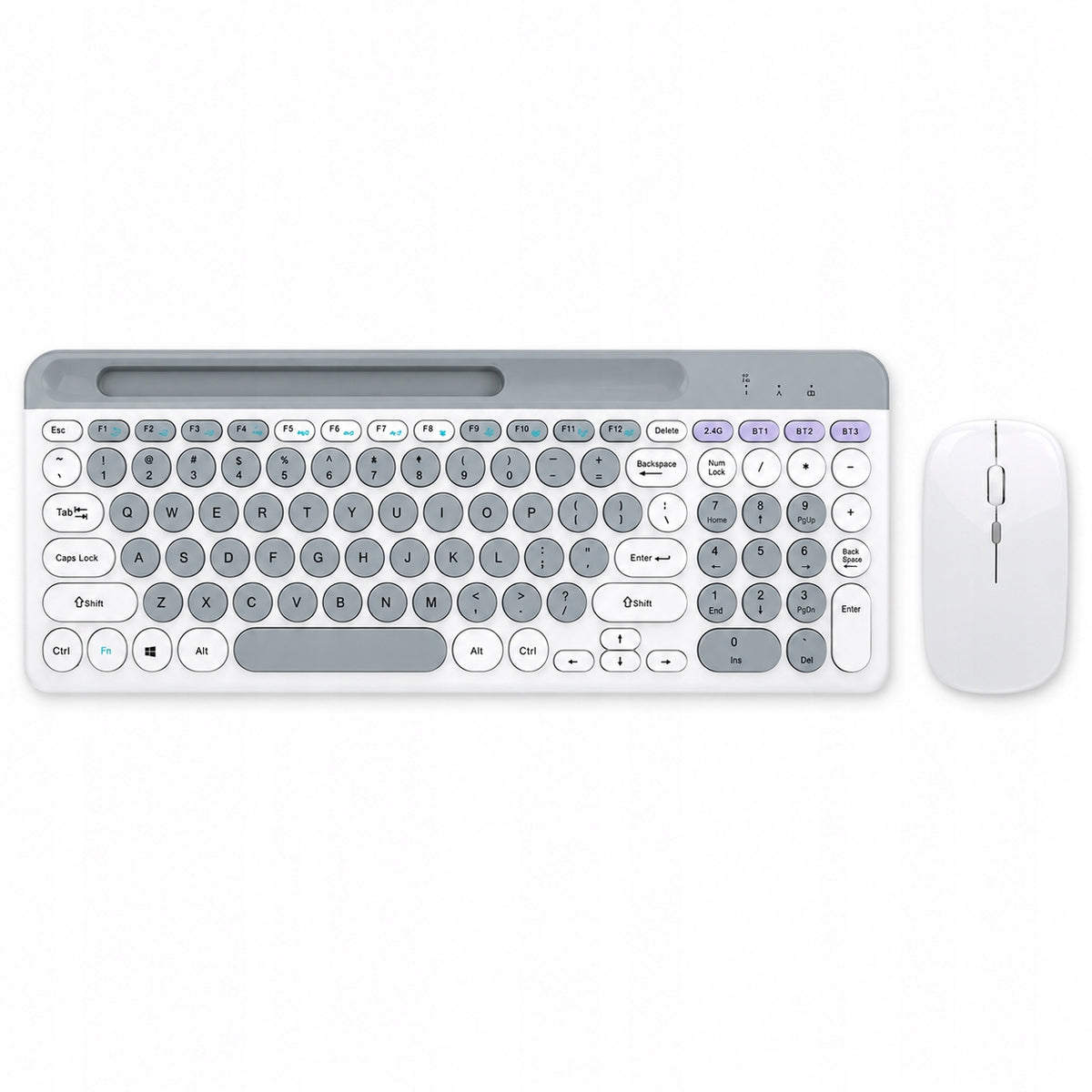Wireless keyboard and mouse (806) WiFi + Bluetooth 3 devices white Packaging status original