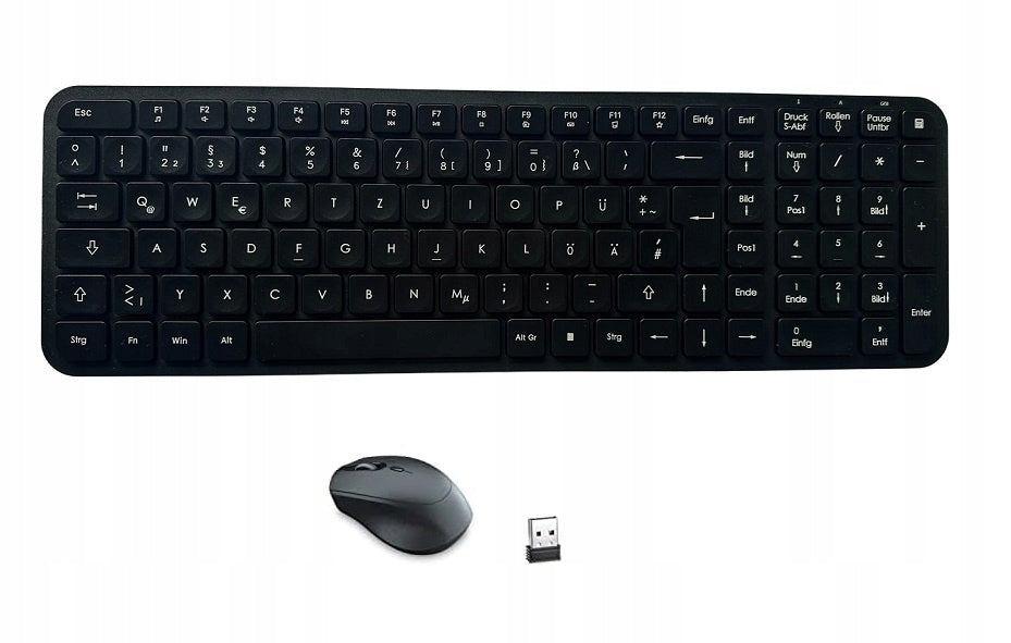 Wireless keyboard and mouse set 2,4GHz QWERTZ KM24 TopMate