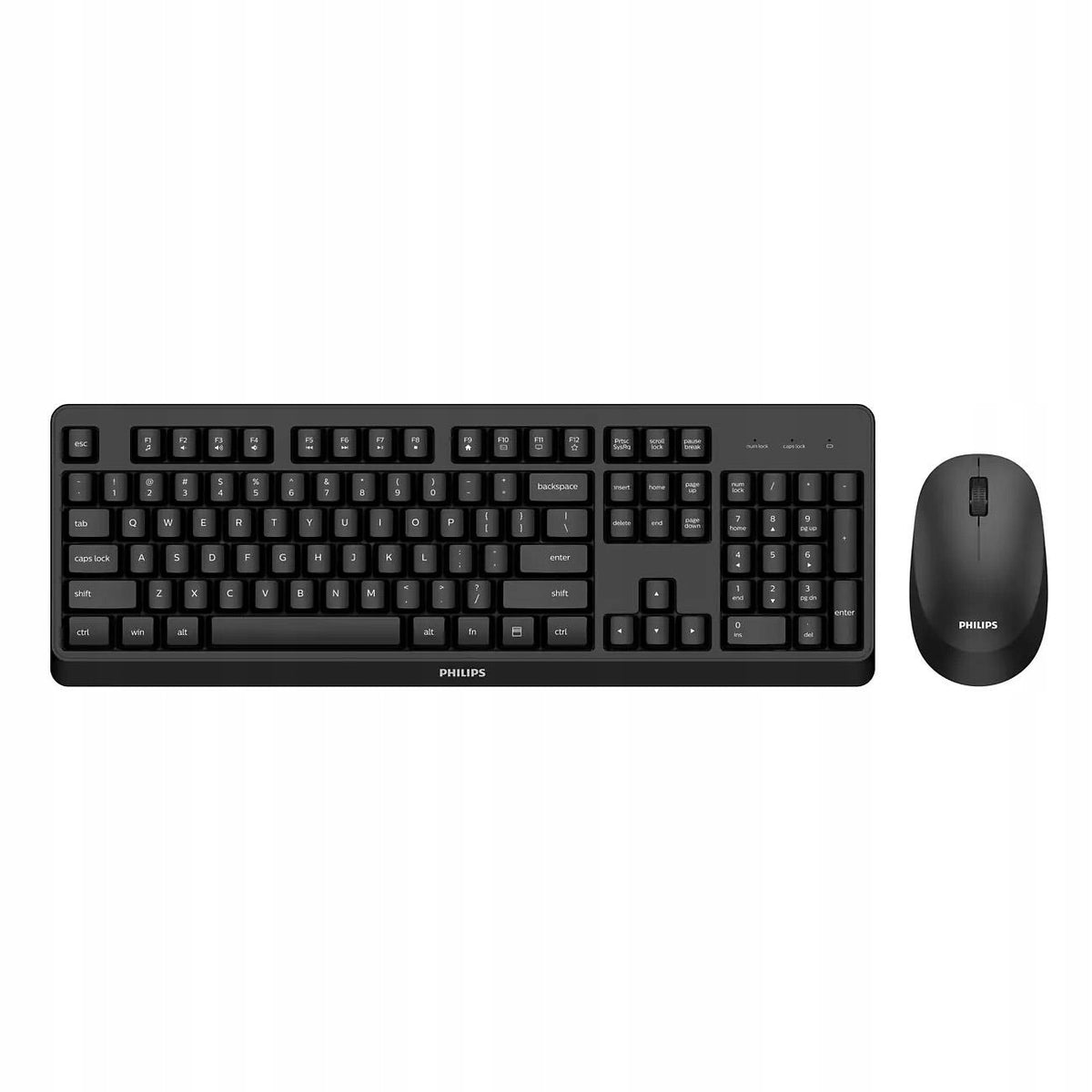 Wireless keyboard and mouse set PHILIPS SPT6307BL/00 black