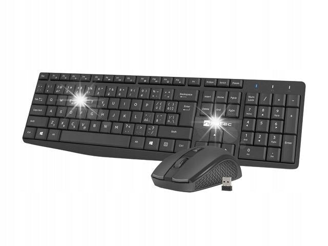 Wireless keyboard + mouse set Natec Squid US black
