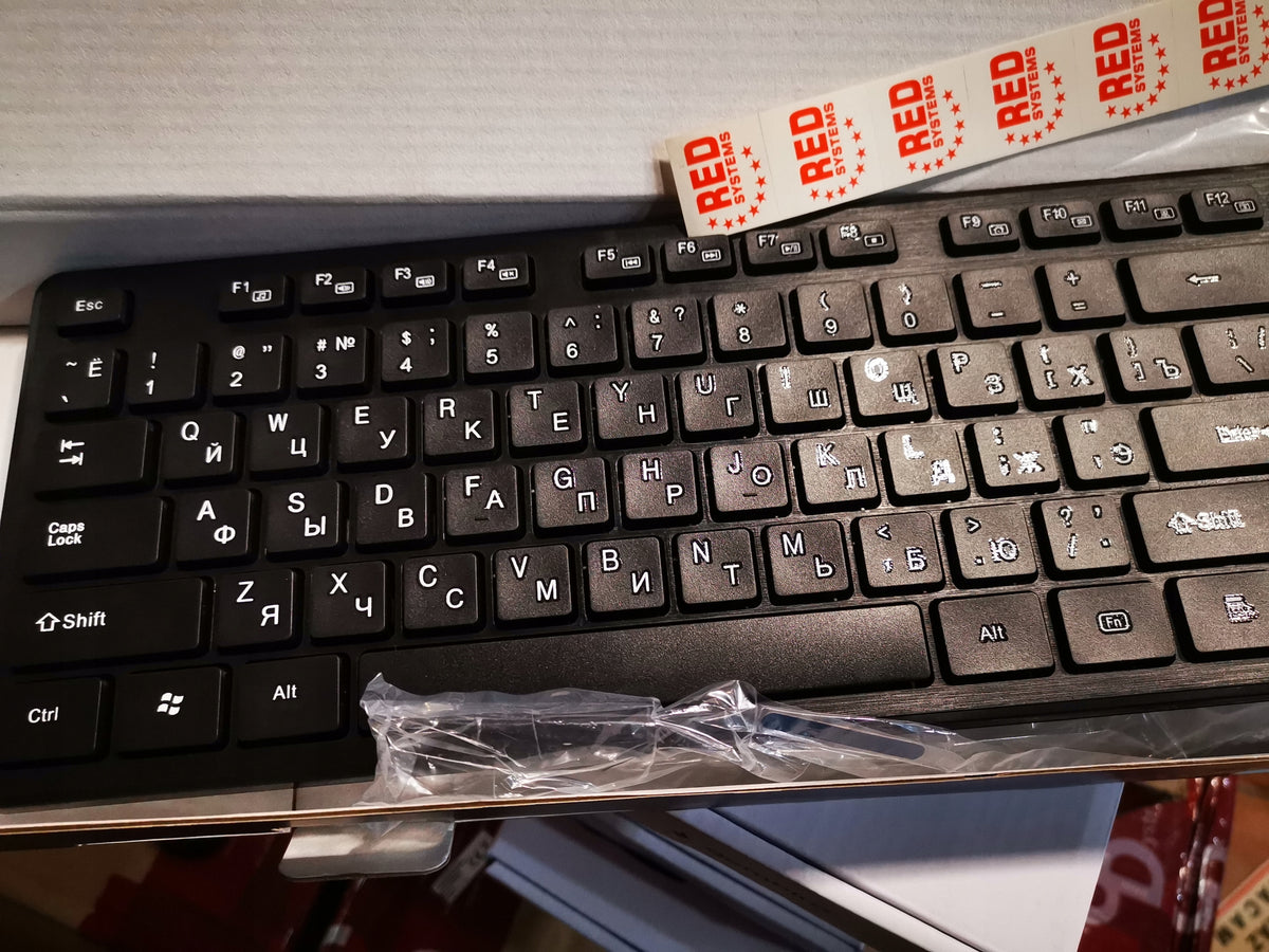 Wireless keyboard + mouse with Cyrillic Russian Ukrainian flat Manufacturer code KBS-WCHwch-04-RU