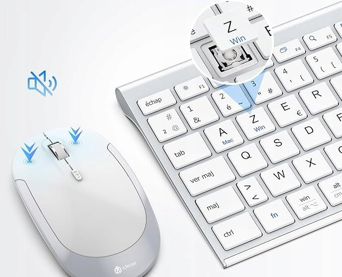 Wireless keyboard with mouse Set Usb qwertz windows iClever Packaging status original