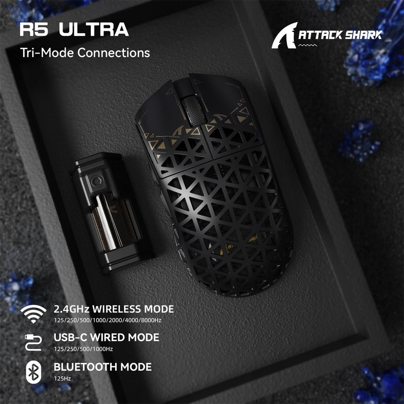 Wireless mouse Attack Shark ATSK-R5-B optical sensor Manufacturer code ATSK-R5-B