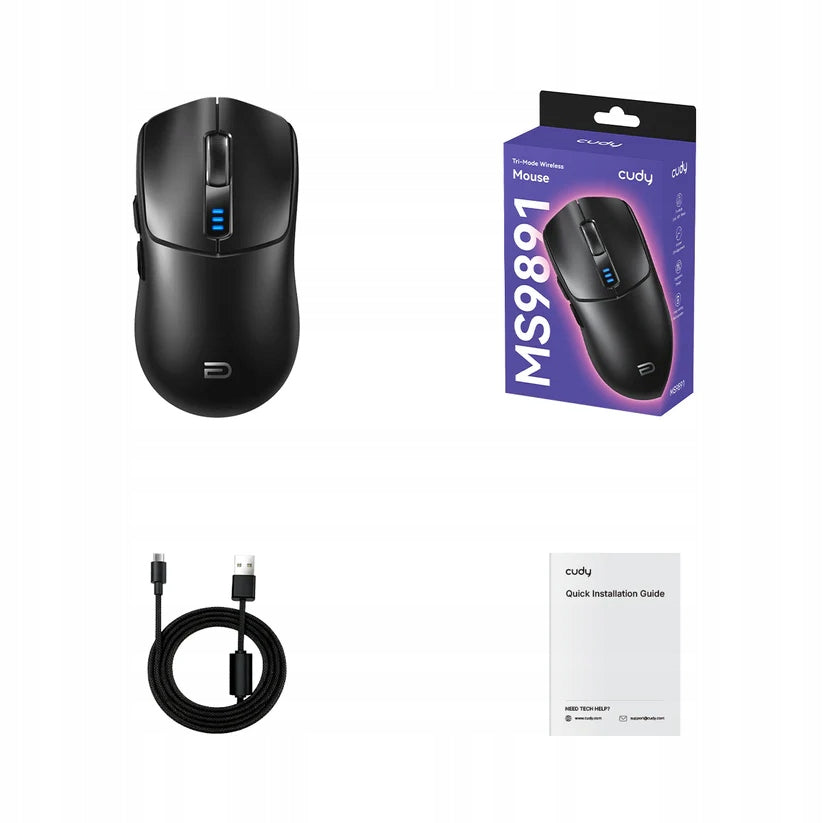 Wireless mouse CUDY MS9891 - black, three-mode with battery Manufacturer Cudy