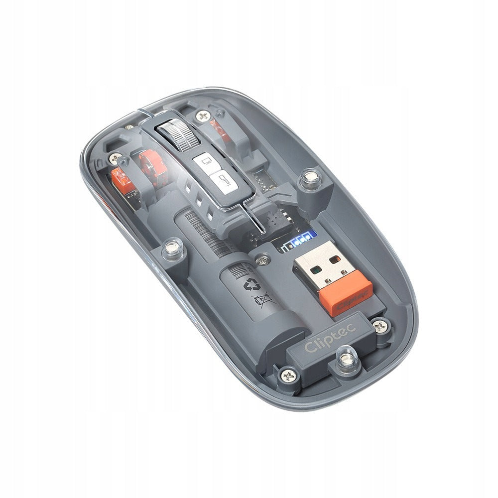 Wireless mouse Cliptec RZS630 transparent 1600 DPI Manufacturer Cliptec
