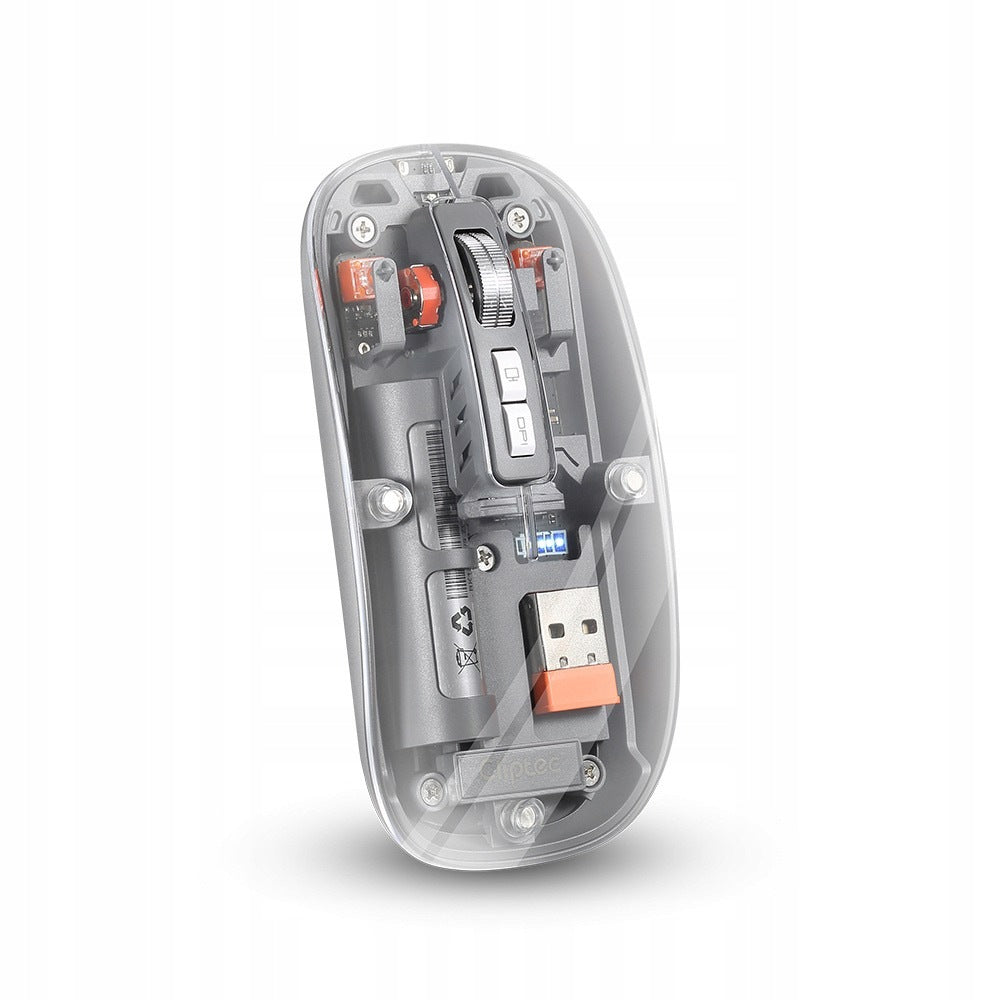 Wireless mouse Cliptec RZS630 transparent 1600 DPI Model Youth Xilent RZS868