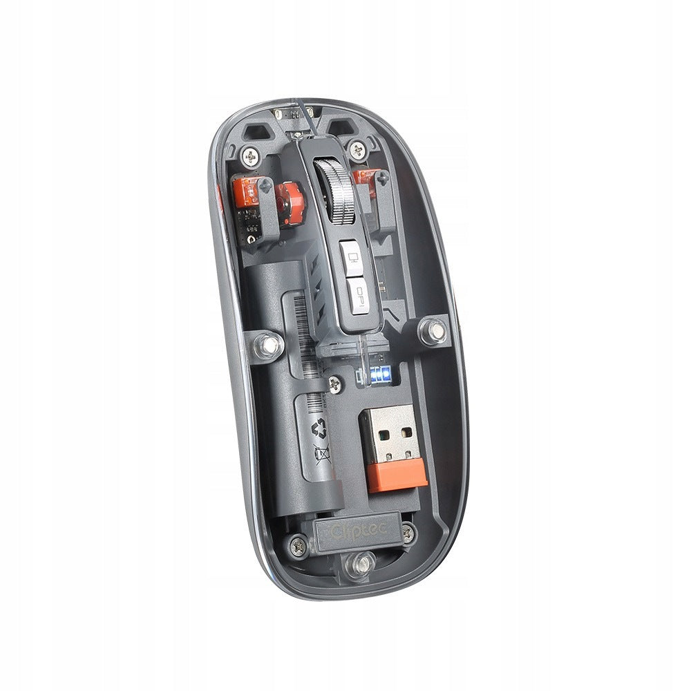 Wireless mouse Cliptec RZS630 transparent 1600 DPI