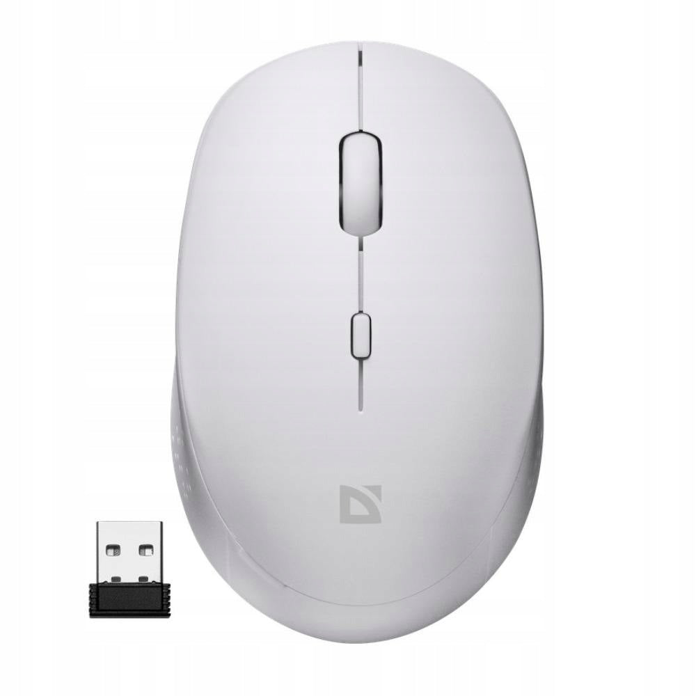Wireless mouse Defender AURIS MB-027 optical silent 1600 DPI white