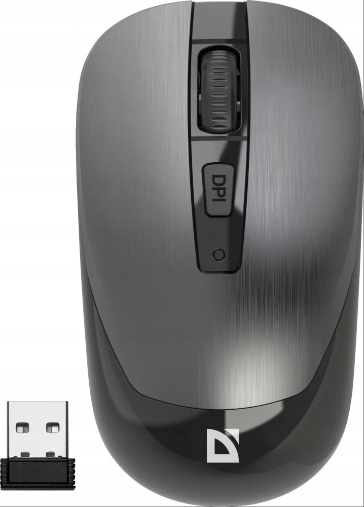 Wireless mouse Defender Wave MM-995 RF optical silver x2 Batteries included no