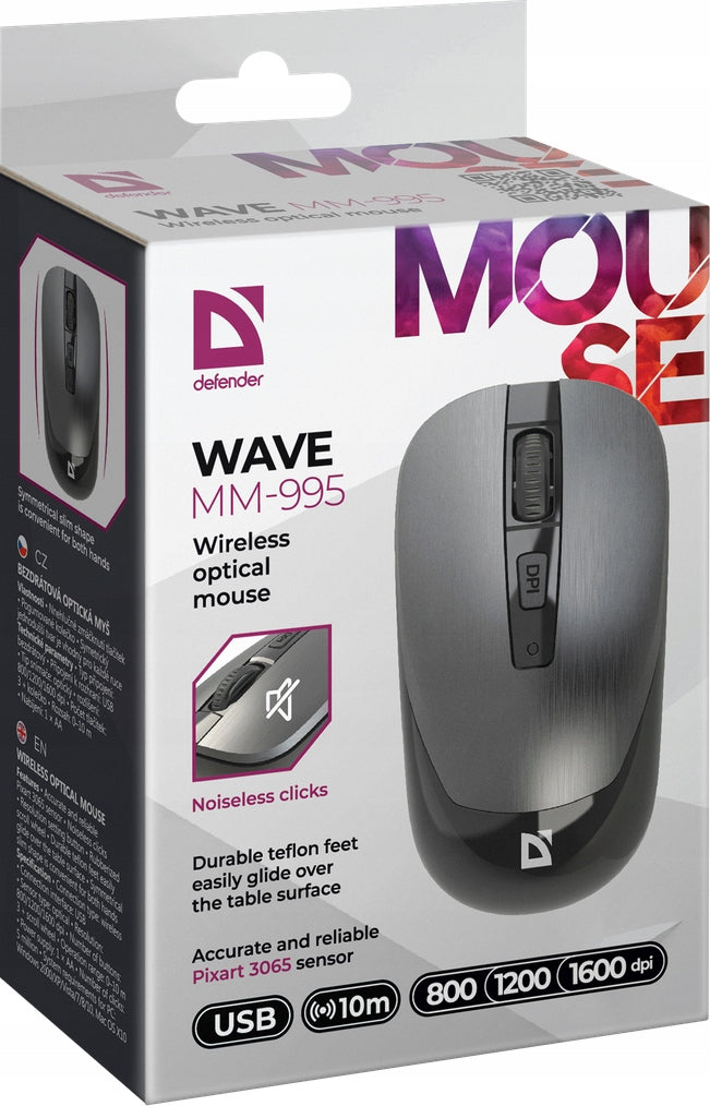 Wireless mouse Defender Wave MM-995 optical sensor Manufacturer Defender