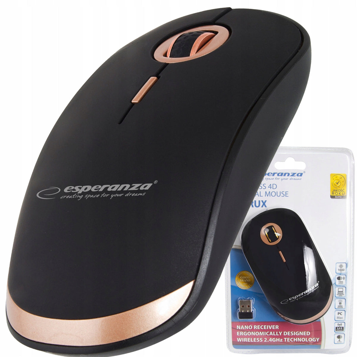 Wireless mouse Esperanza 4D Acrux Ultra Slim