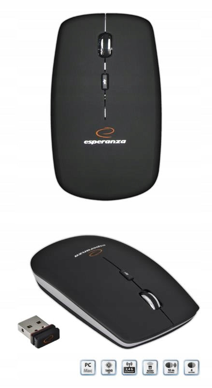 Wireless mouse Esperanza SATURN EM120K optical black