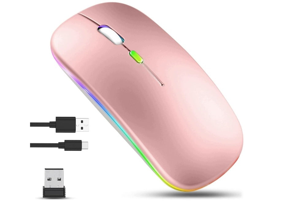 Wireless mouse GLOBAL TECH Bluetooth 2,4 GHz LED quiet