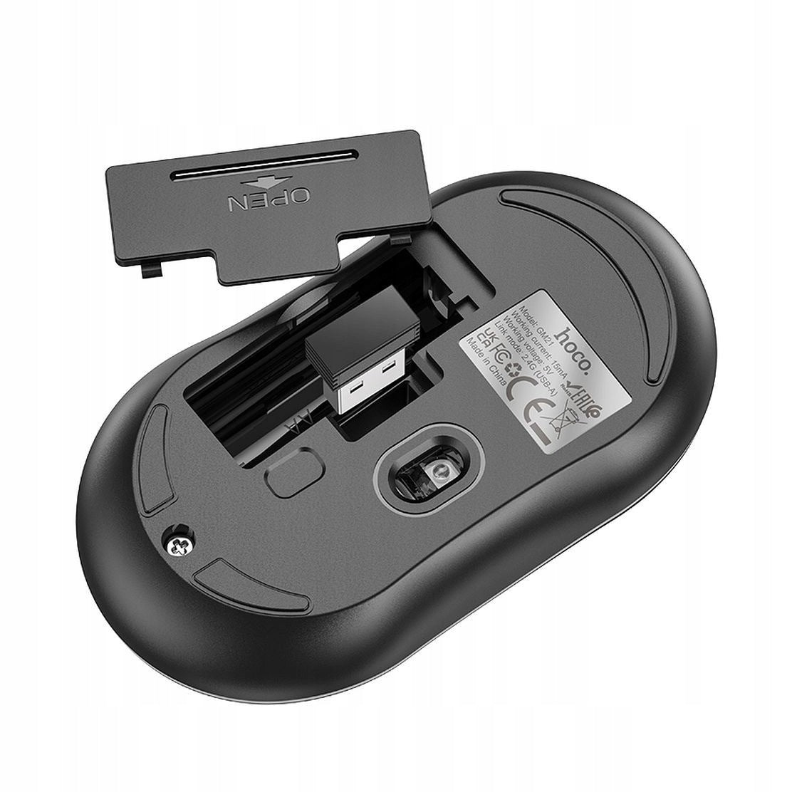 Wireless mouse HOCO GM21 2.4G 1600 DPI black Model GM21