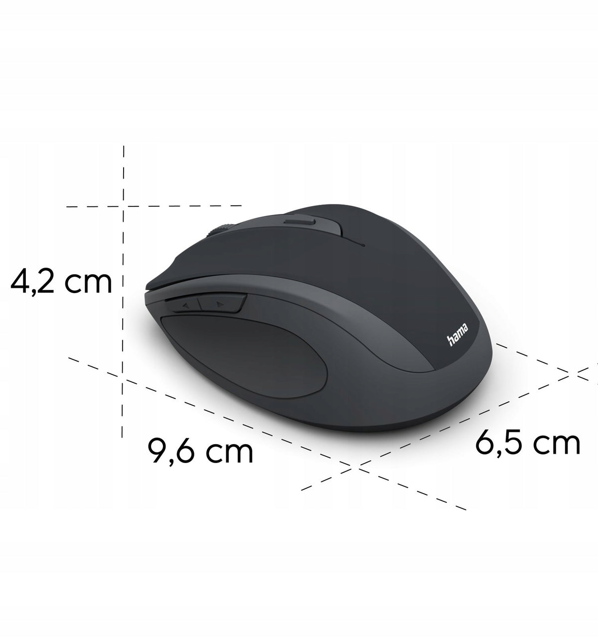 Wireless mouse Hama WM-400 optical sensor black. Manufacturer code 001730770000