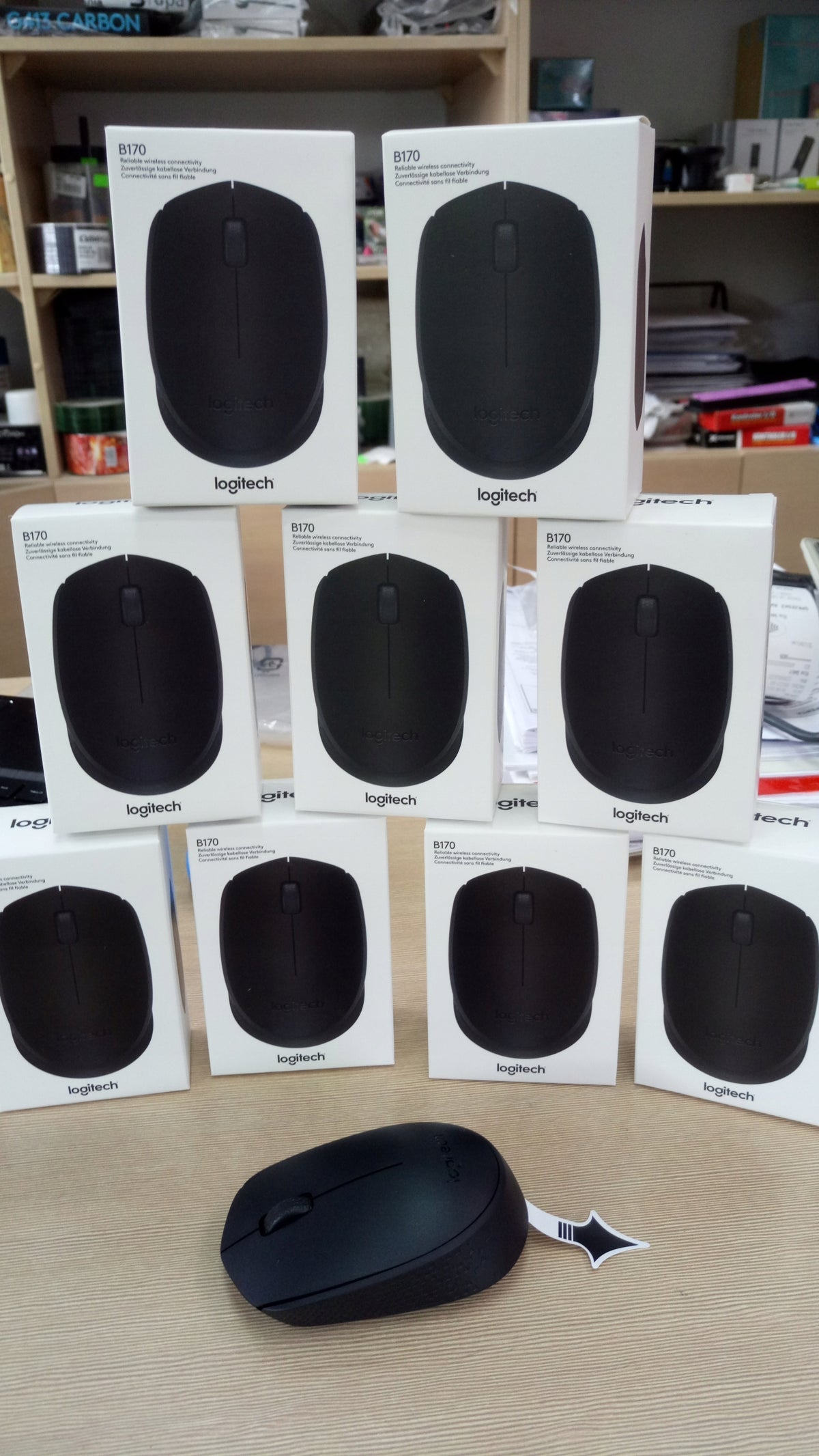 Wireless mouse Logitech B170 black for laptop computer USB Packaging status original