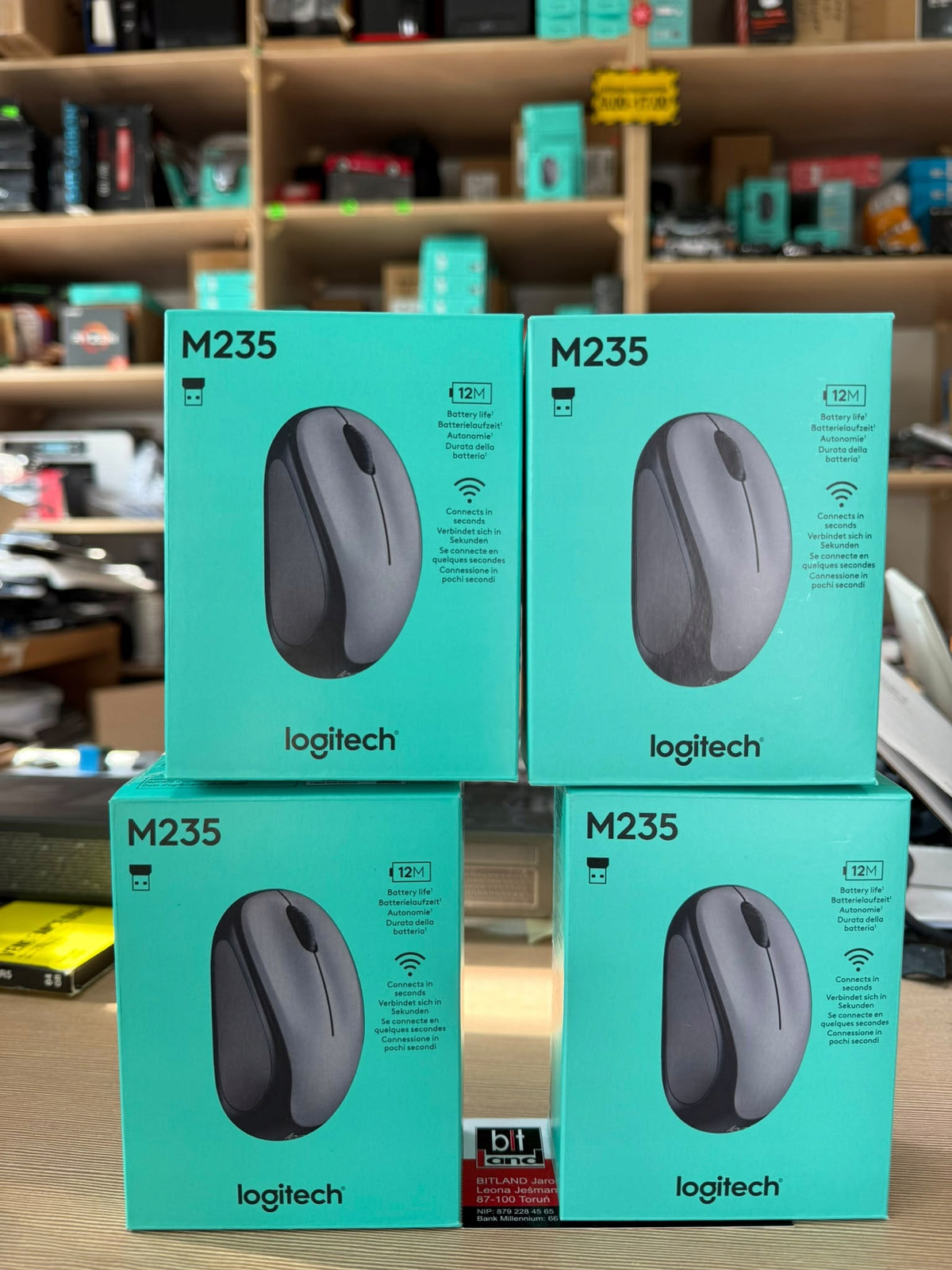 Wireless mouse Logitech M235 910-002201 gray computer laptop mouse Packaging status original