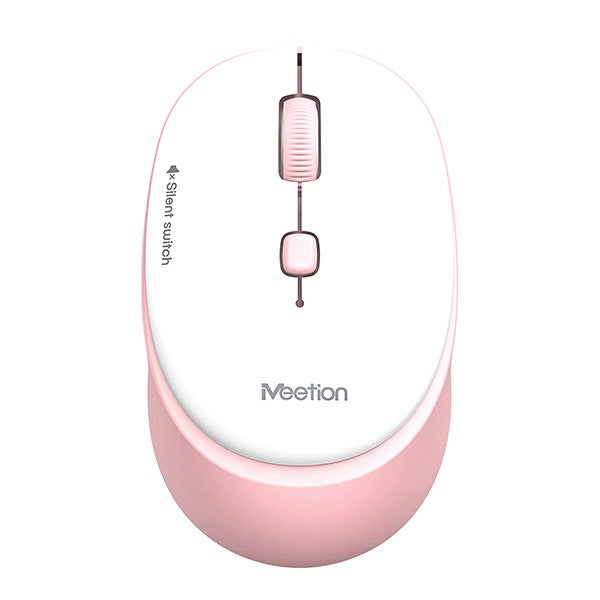 Wireless mouse Meetion R571 white-pink 1600DPI silent click