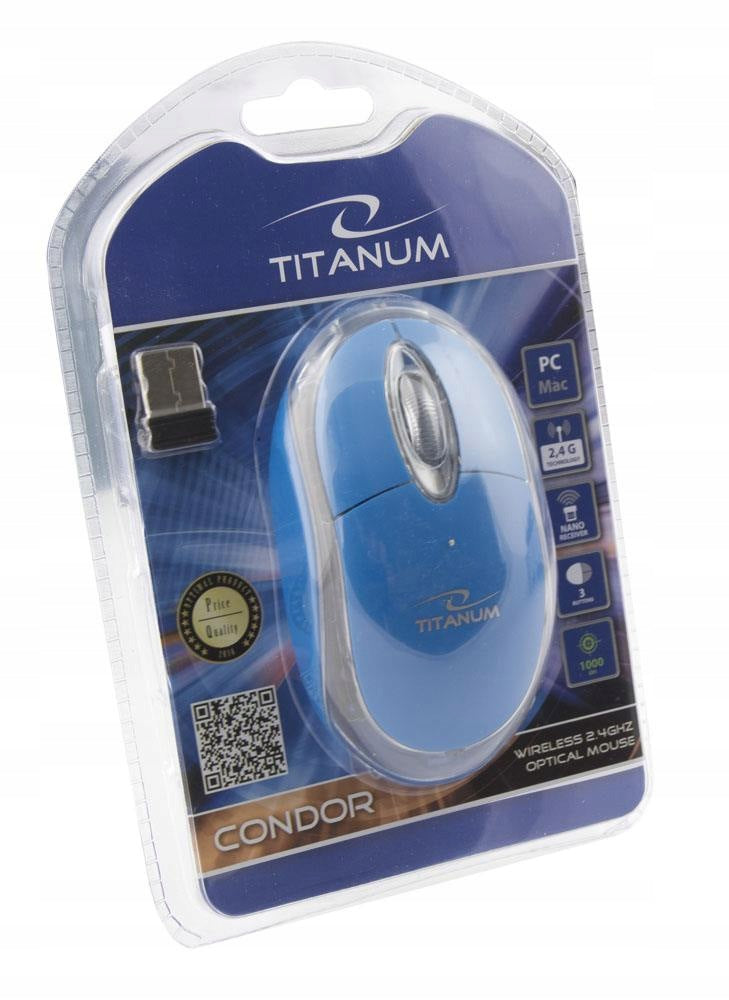 Wireless mouse Titanum Condor 3D optical 2.4 GHz blue