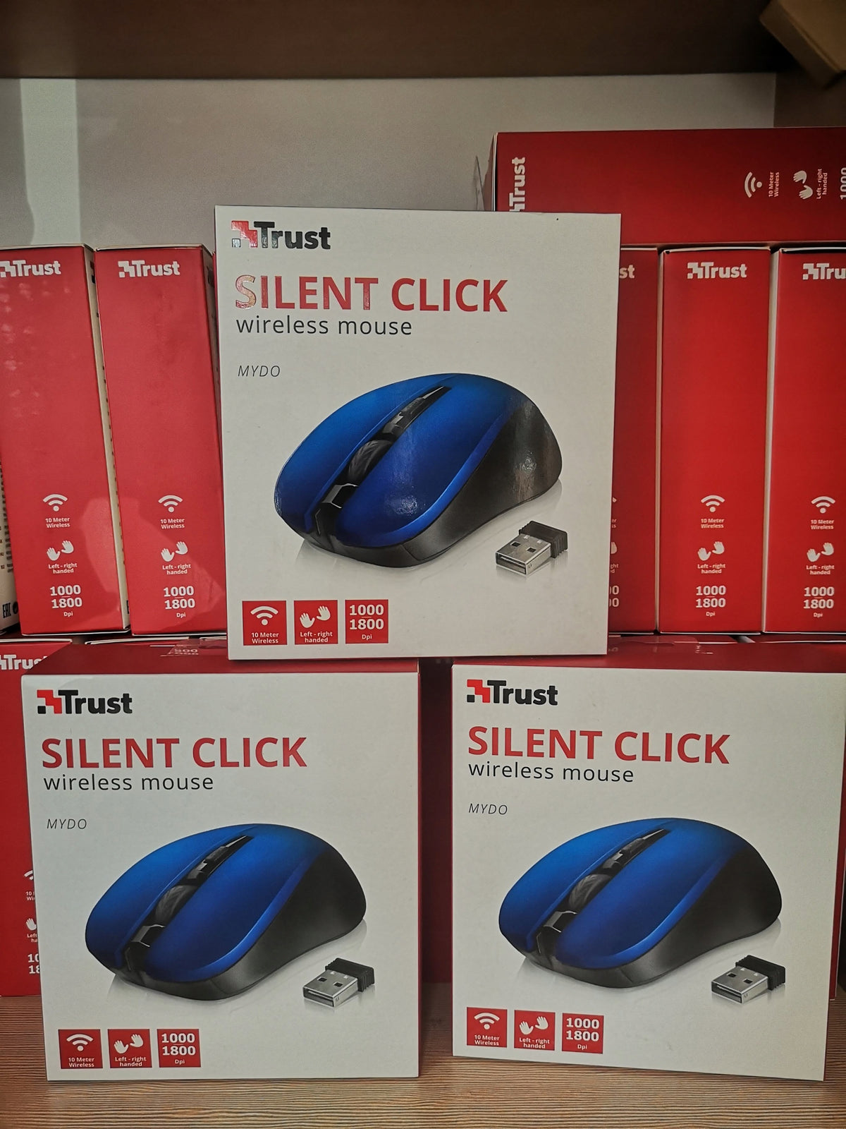 Wireless mouse Trust 1800Dpi quiet 45dB SILENT CLICK MYDO 21870-03 BLUE Packaging status original