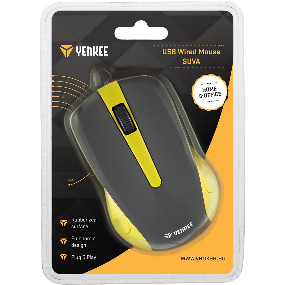 Wireless mouse Yenkee YMS 1015YW optical sensor Color yellow