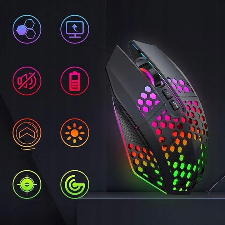 Wireless mouse gaming mouse bluetooth sensor usb black dpi 1600 Manufacturer no brand