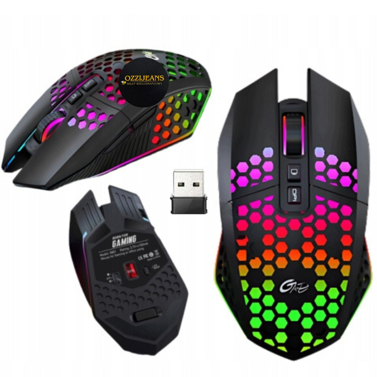 Wireless mouse gaming mouse bluetooth sensor usb black dpi 1600