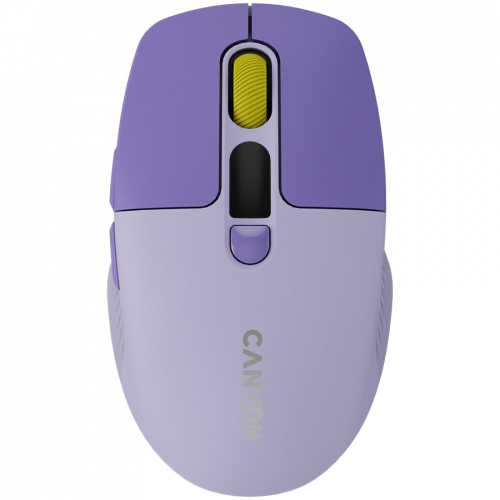 Wireless mouse quiet two LCD modes Canyon MW-26 purple