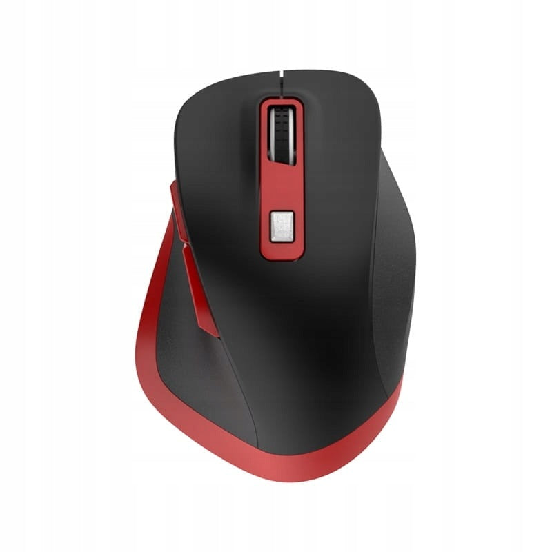Wireless mouse with 400mAh battery - black and red