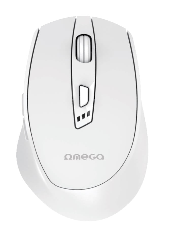Wireless mouse with built-in 400mAh battery - white