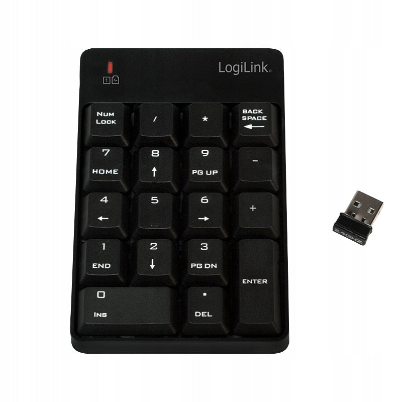 Wireless numeric keypad LogiLink ID0120 18 keys black Packaging status original