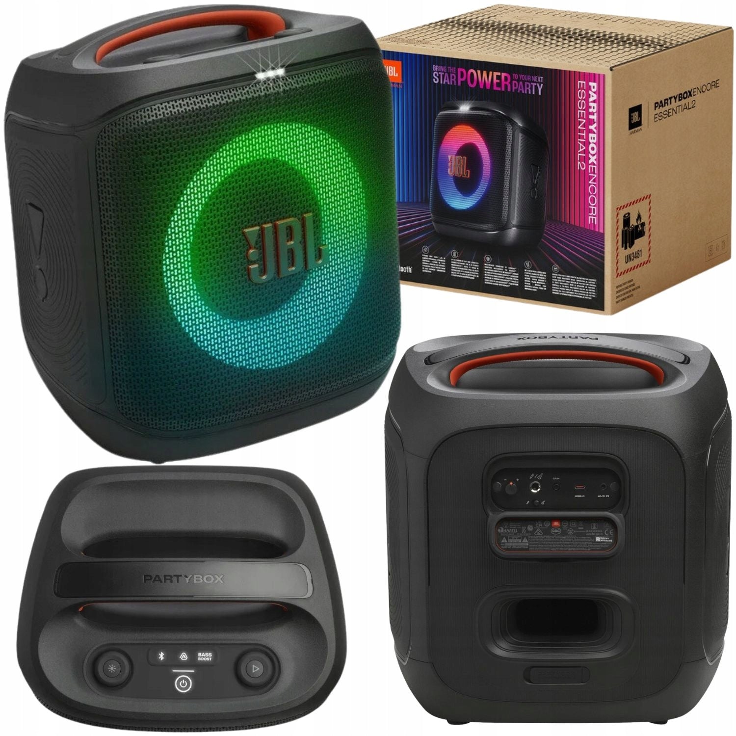 Wireless portable bluetooth speaker JBL PARTYBOX ENCORE ESSENTIAL 2